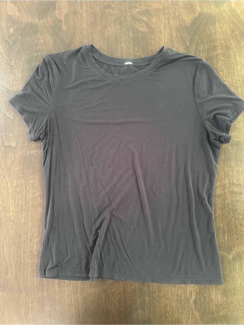 ALO Yoga Black Short Sleeve Tee with Center Back Logo S